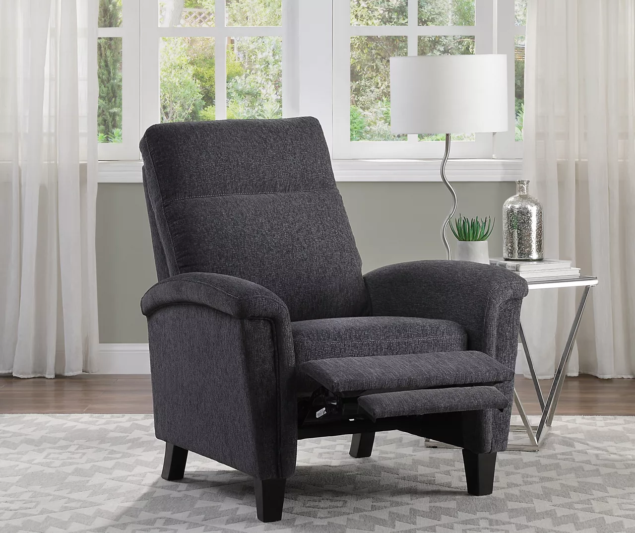 Weiser Dark Gray Push-Back Recliner - Image 3