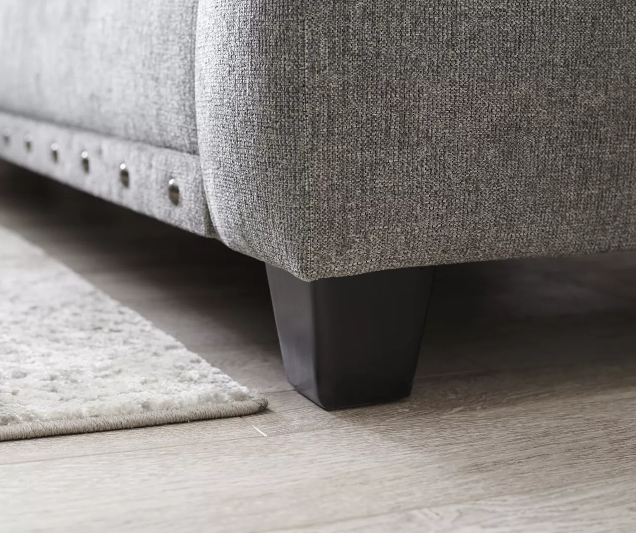 Alexandria Gray Chenille Loveseat - Image 6