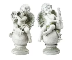 15" 2-Piece Cherubs On Finials Set