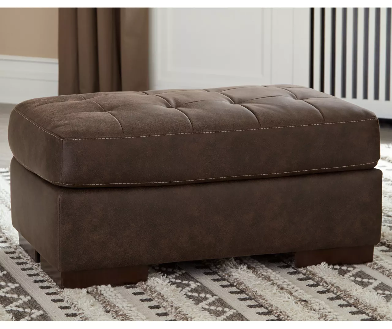 Signature Design By Ashley Maderla Faux Leather Ottoman - Image 6