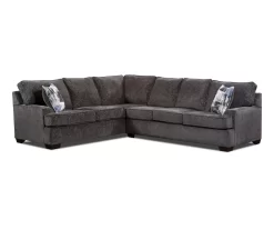 Real Living Dillon Charcoal Sectional Sofa