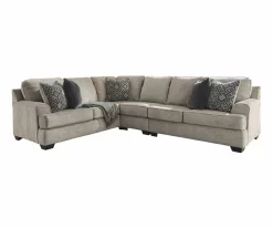 Signature Design By Ashley Bovarian Stone 3-Piece Sectional With Right-Facing Loveseat