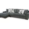 Signature Design By Ashley Larkstone Charcoal 2-Piece Sectional With Left-Facing Chaise