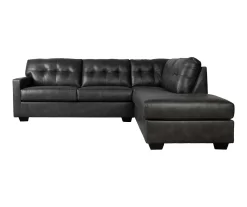 Signature Design By Ashley Battstone Steel Faux Leather Sectional